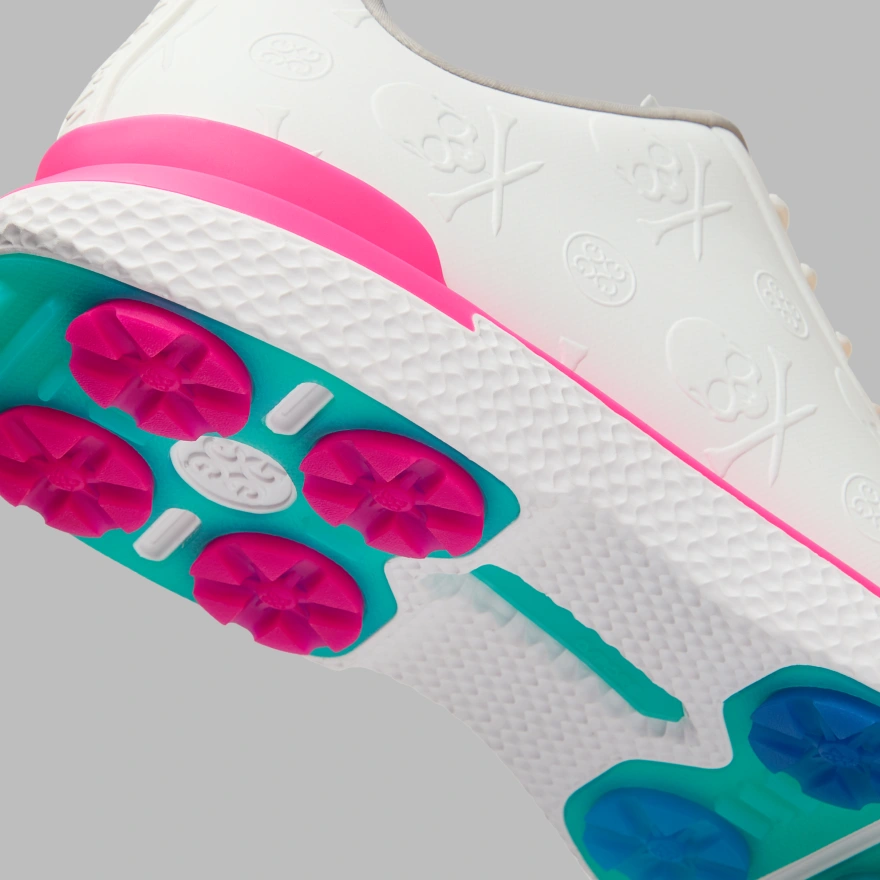 MEN'S GALLIVAN2R EMBOSSED SKULL & TEES GOLF SHOE in SNOW / KNOCKOUT PINK - Alternate Image 1