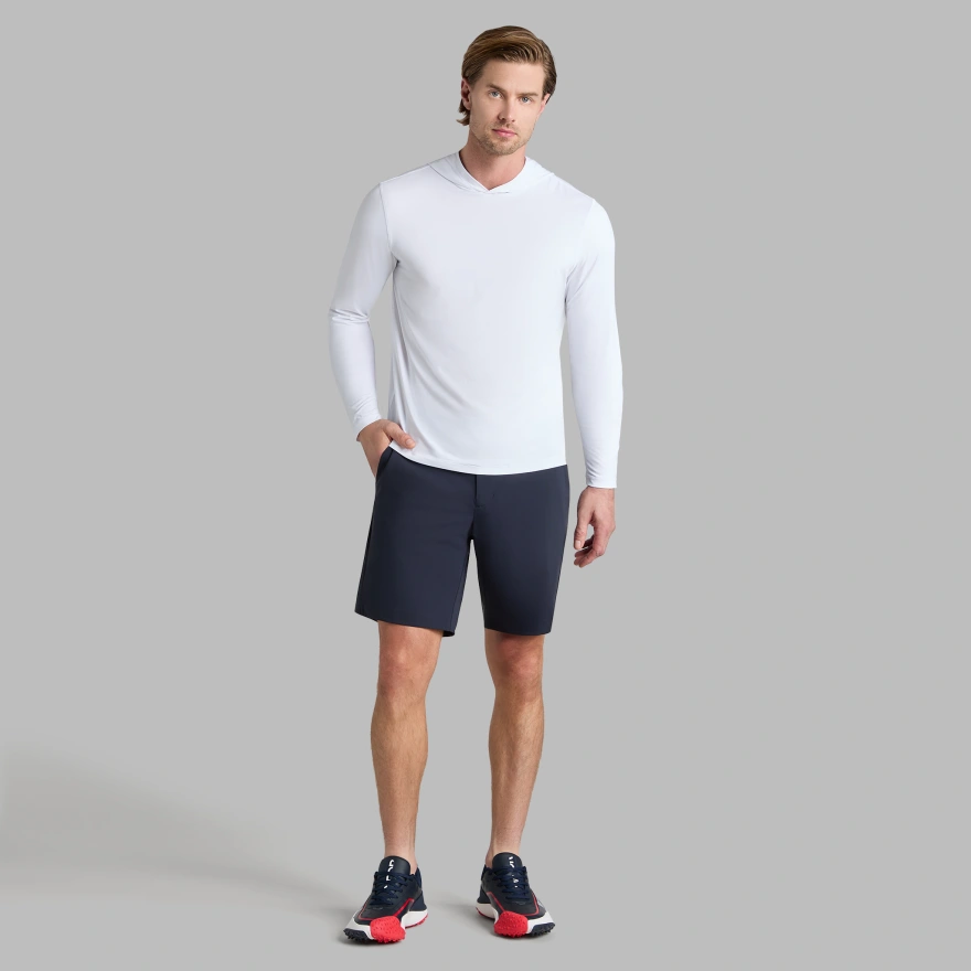 M&Eacute;LANGE ICE NYLON HOODIE in SNOW MELANGE - Alternate Image 2