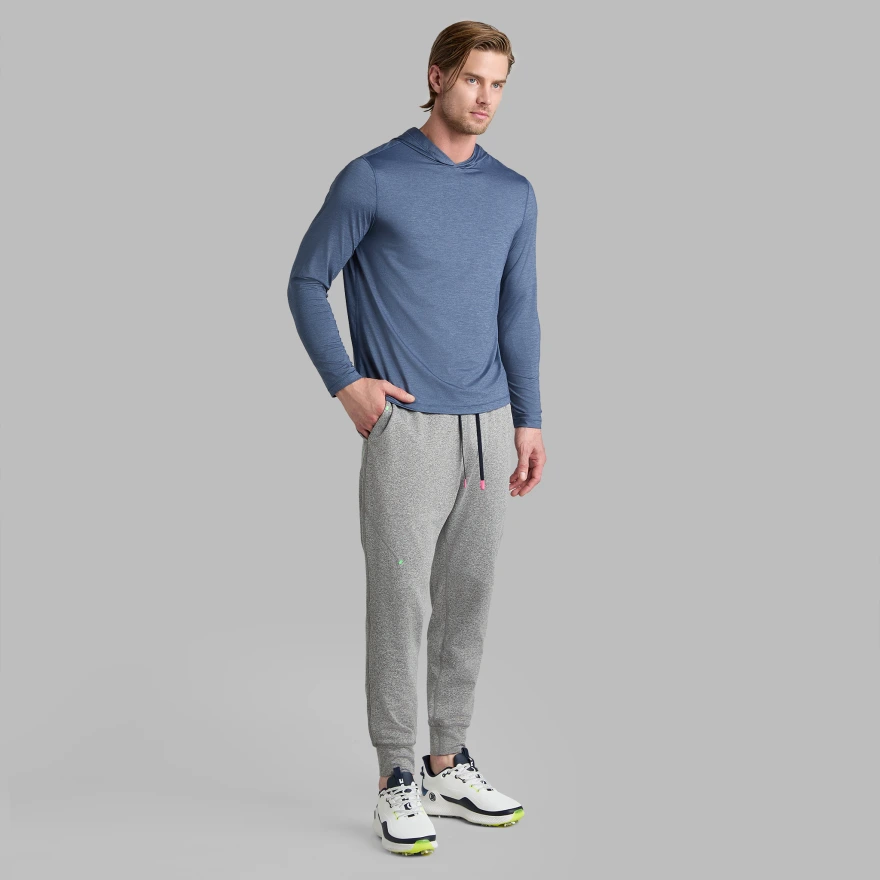 M&Eacute;LANGE ICE NYLON HOODIE in TWILIGHT MELANGE - Alternate Image 2
