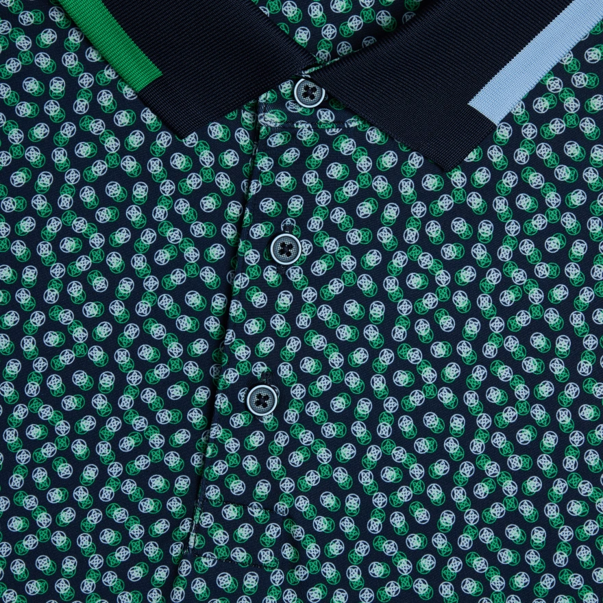 TRIPLE/G TECH JERSEY POLO in TWILIGHT/CLOVER - Alternate Image 4