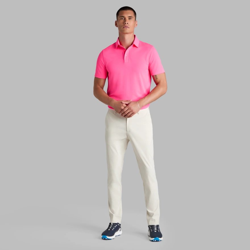 ESSENTIAL PERFORMANCE PIQU&Eacute; POLO in KNOCKOUT PINK - Alternate Image 2