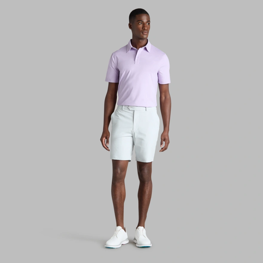 M&Eacute;LANGE ICE NYLON POLO in IRIS MELANGE - Alternate Image 2