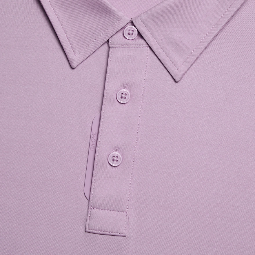 M&Eacute;LANGE ICE NYLON POLO in IRIS MELANGE - Alternate Image 4