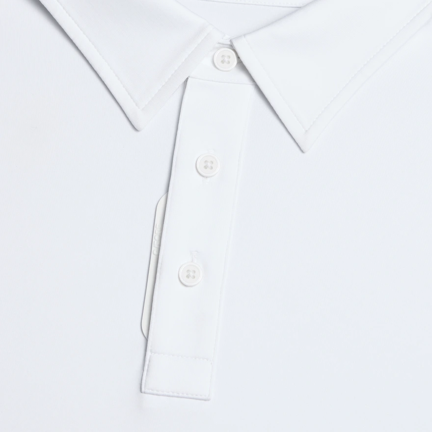 M&Eacute;LANGE ICE NYLON LONG SLEEVE POLO in SNOW MELANGE - Alternate Image 4