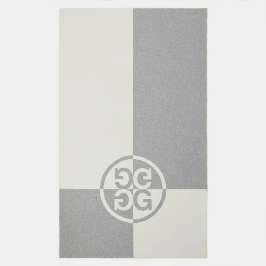 LTD RELEASE CIRCLE G'S CASHMERE BLEND THROW BLANKET in Winter white - Alternate Image 1