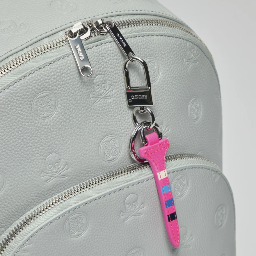 EMBOSSED SKULL & TEES LEATHER BACKPACK in Nimbus - Alternate Image 3