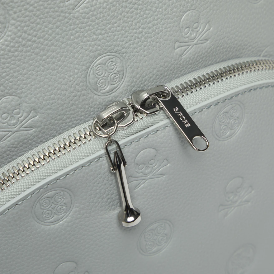 EMBOSSED SKULL & TEES LEATHER BACKPACK in Nimbus - Alternate Image 6