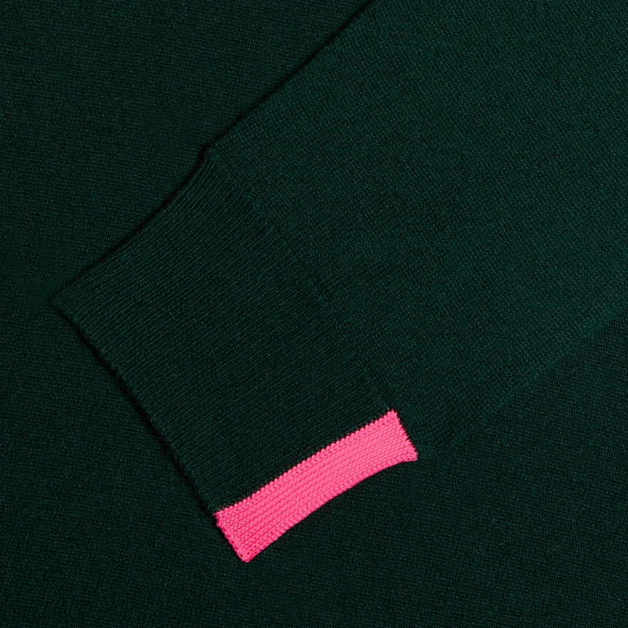 CASHMERE HOODED SWEATER in CYPRESS GREEN - Alternate Image 7