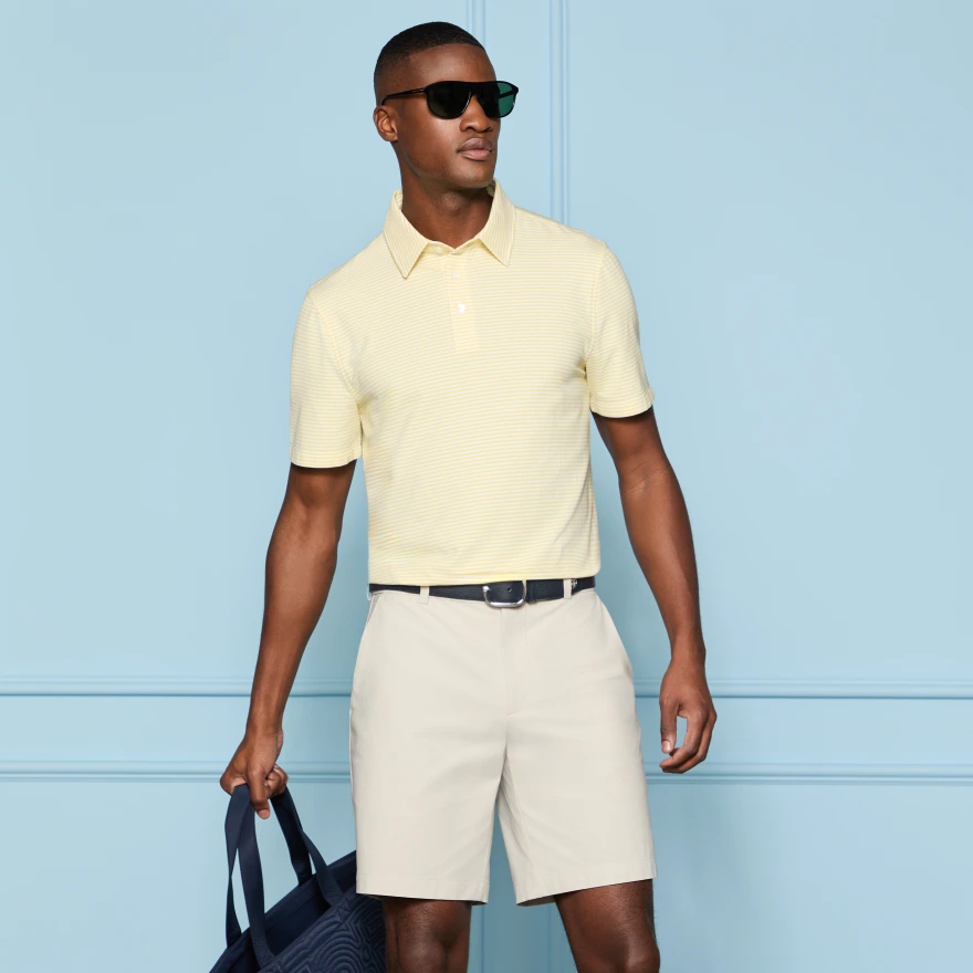 ALL PLAY STRIPE STRETCH KNIT POLO | MEN'S POLO SHIRTS | G/FORE