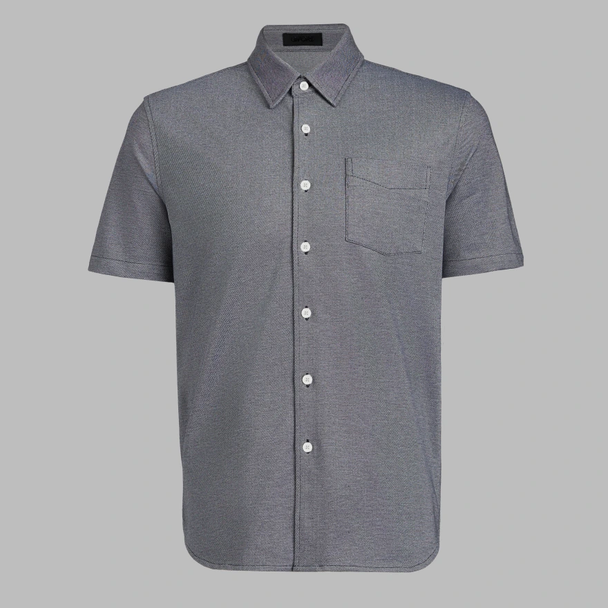 OXFORD PIQU&Eacute; SHIRT in Twilight