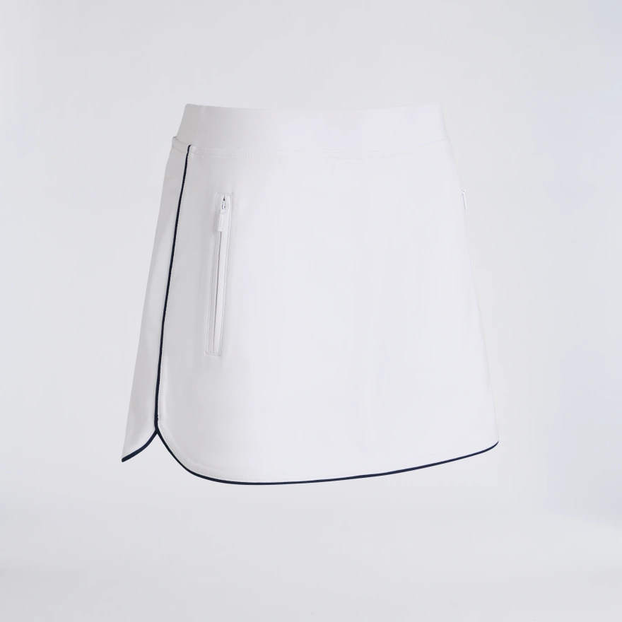 3D TULIP HEM TECH PIQU&Eacute; SKORT in Snow / Twilight