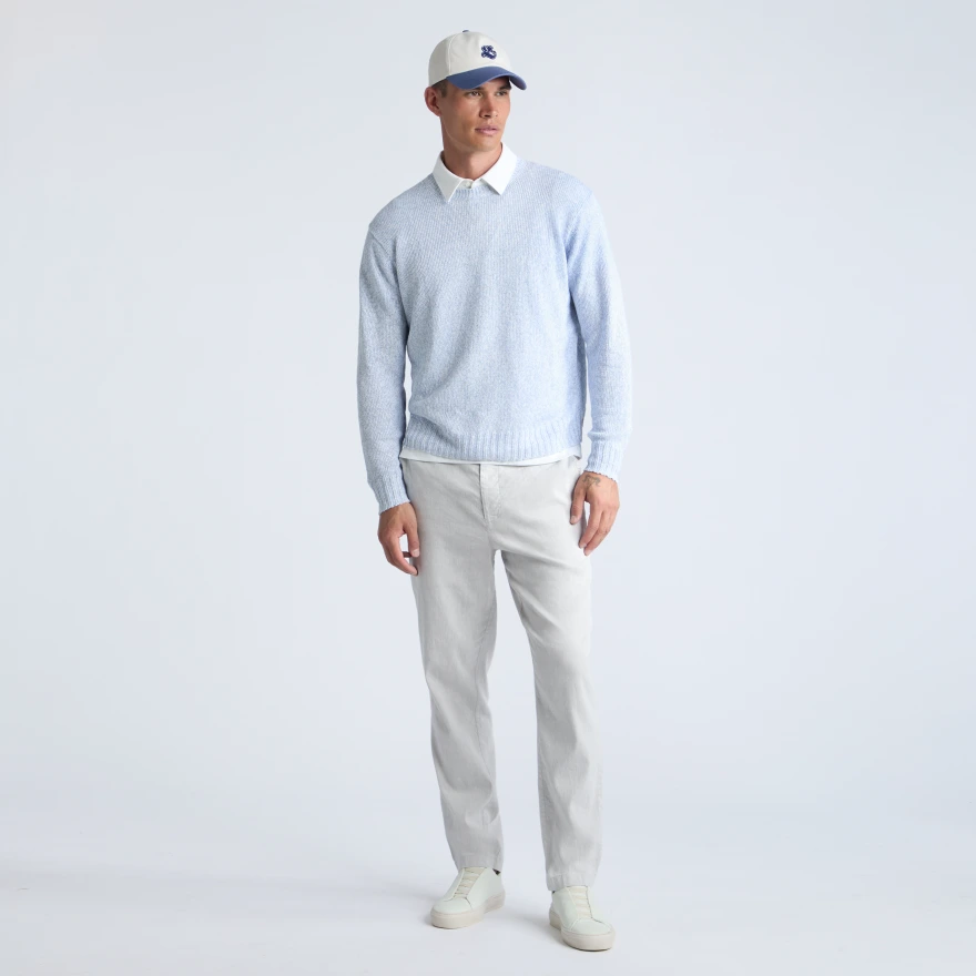 LTD RELEASE GULF LINEN CREWNECK SWEATER in BAJA - Alternate Image 1