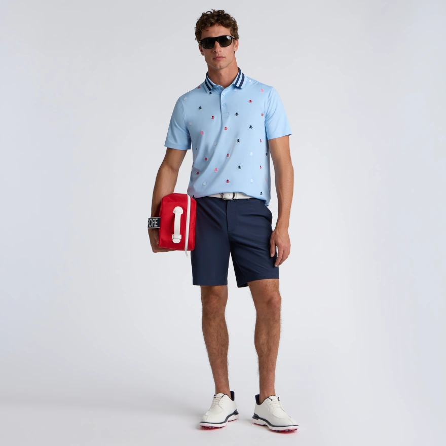 EMBROIDERED TECH JERSEY POLO in BAJA - Alternate Image 1