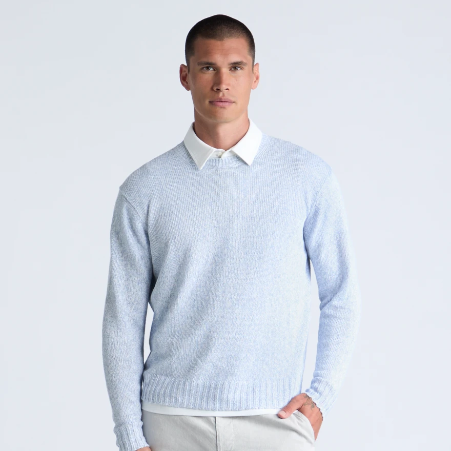 LTD RELEASE GULF LINEN CREWNECK SWEATER in BAJA - Alternate Image 2