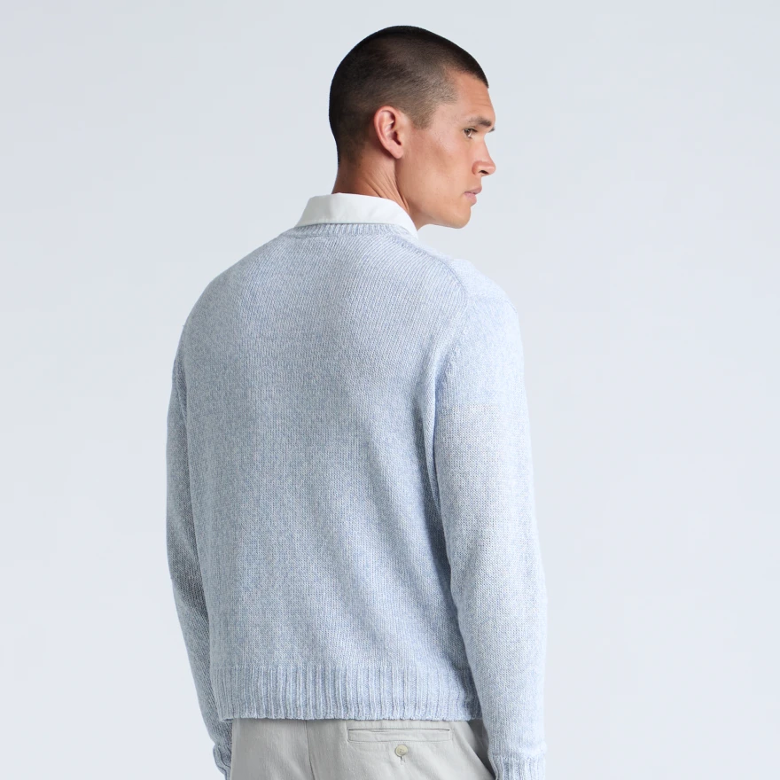 LTD RELEASE GULF LINEN CREWNECK SWEATER in BAJA - Alternate Image 3