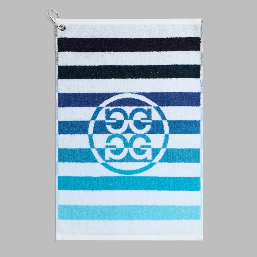 MULTI STRIPE GOLF TOWEL in SNOW / MULTI