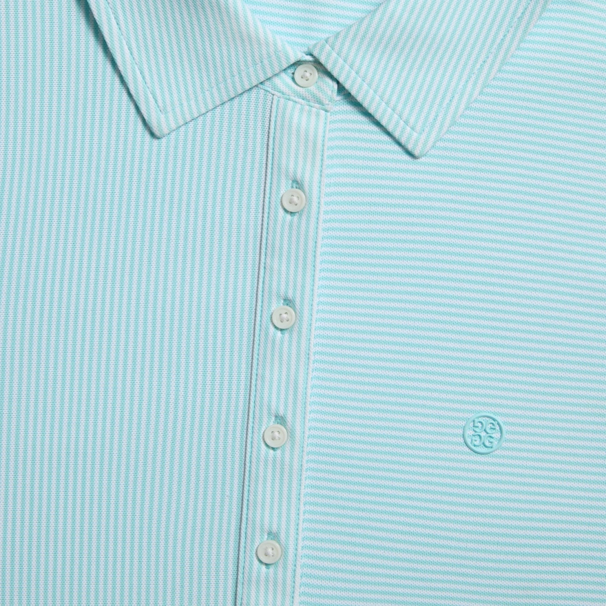 FEEDER STRIPE TECH PIQU&Eacute; SLEEVELESS POLO in CENOTE - Alternate Image 4