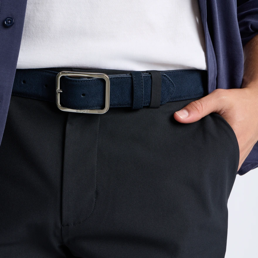 MEN'S LUXE SUEDE BELT in Twilight - Alternate Image 2