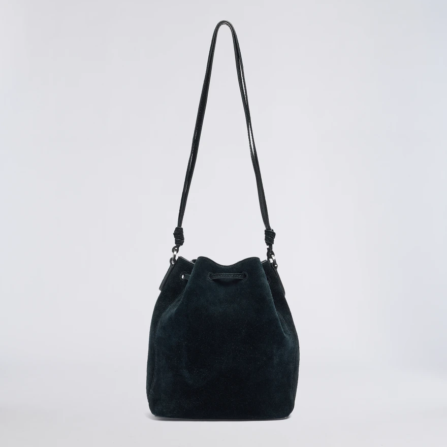 SUEDE CART BUCKET BAG in Onyx - Alternate Image 2