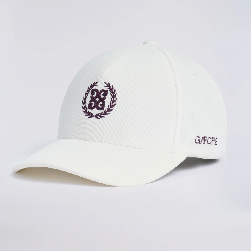 G WREATH CORDUROY LOW PROFILE HAT in CHALK WHITE