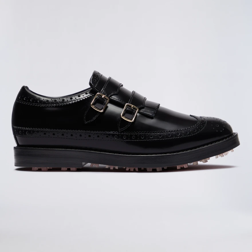 WOMEN'S LTD RELEASE GALLIVANTER LEATHER MONK STRAP LUXE SOLE GOLF SHOE in Onyx - Alternate Image 2