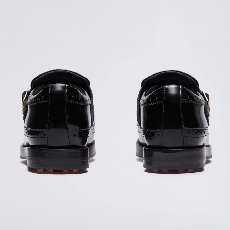 WOMEN'S LTD RELEASE GALLIVANTER LEATHER MONK STRAP LUXE SOLE GOLF SHOE in Onyx - Alternate Image 4