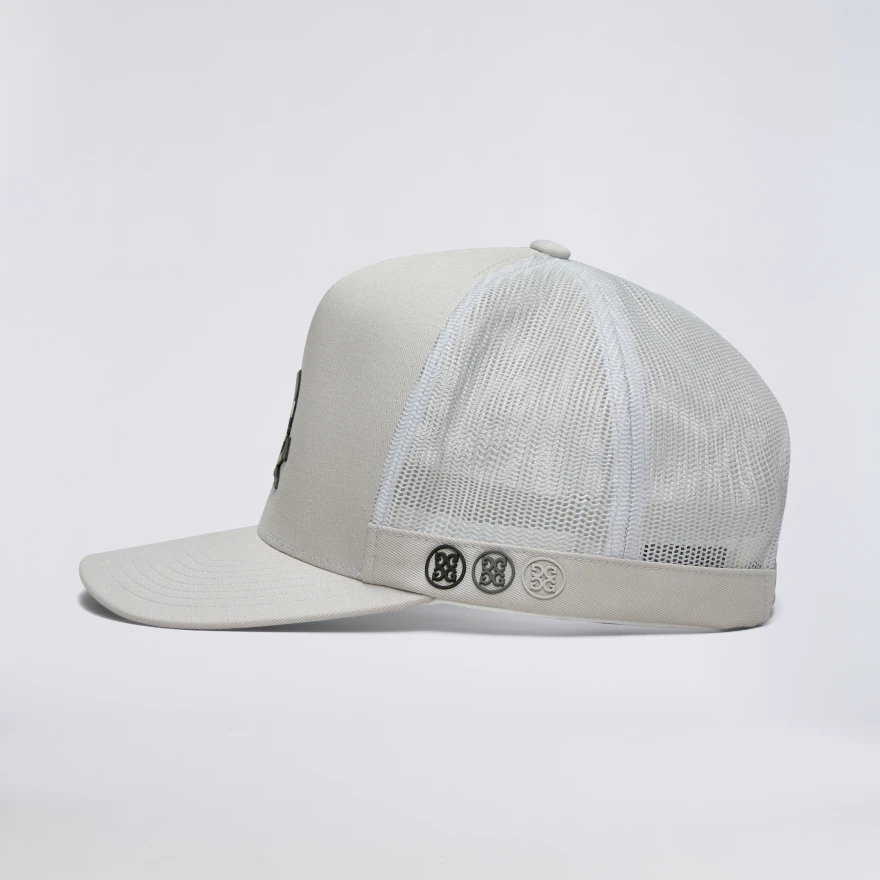 CAMO SKULL & TEES TALL TRUCKER HAT in PUMICE - Alternate Image 7