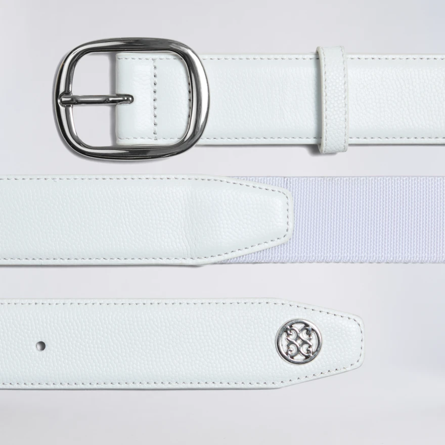 MEN'S CIRCLE G'S WEBBED BELT in Snow - Alternate Image 1