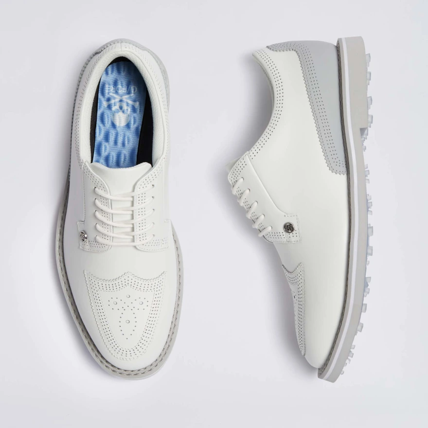 MEN'S GALLIVANTER LEATHER BROGUE GOLF SHOE in Snow / Nimbus