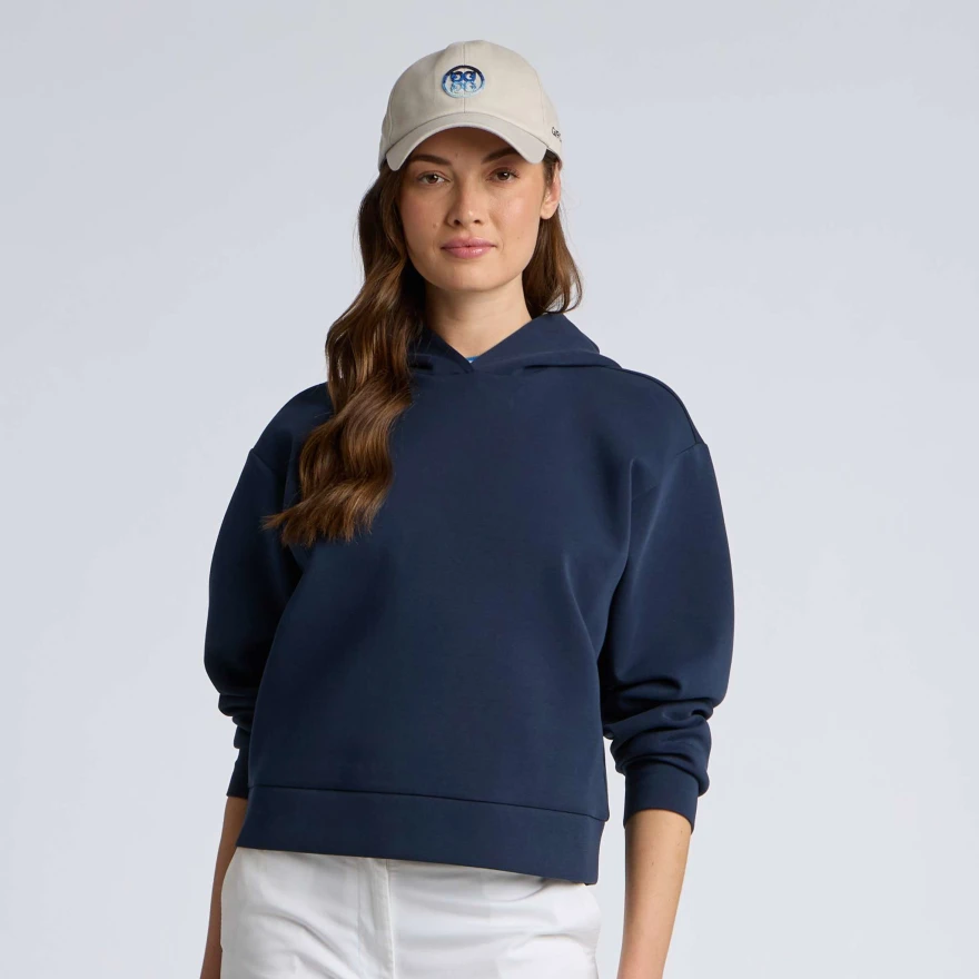 COTTON BLEND SCUBA HOODIE in Twilight - Alternate Image 2
