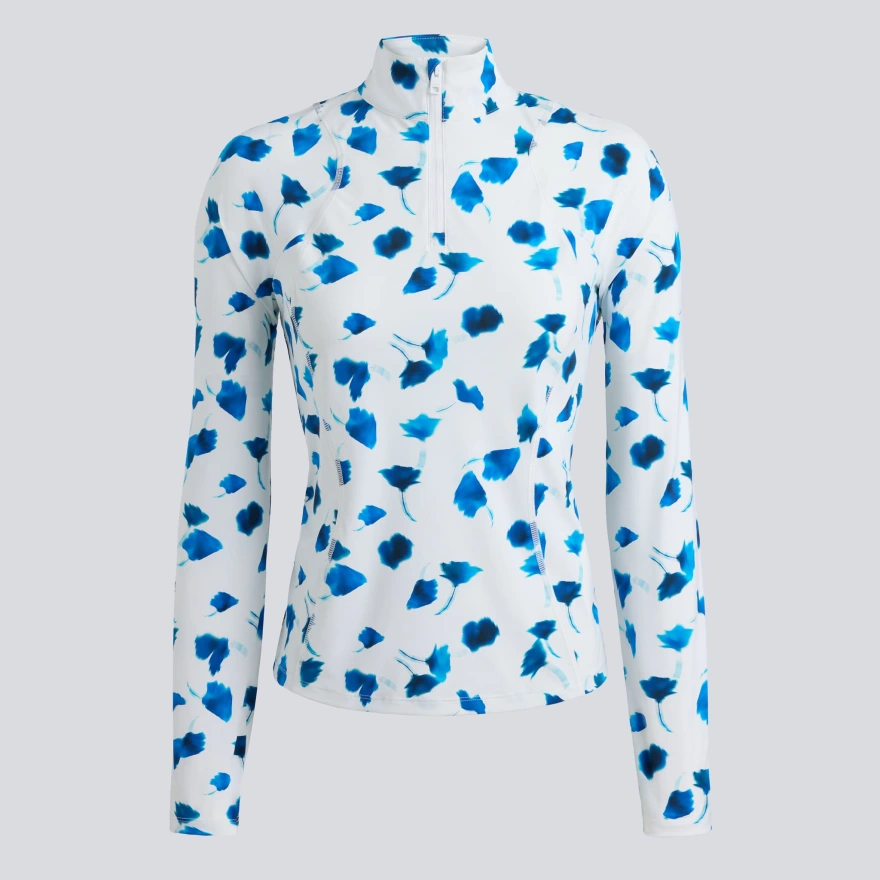 DROP FLORAL SILKY TECH NYLON 1/4 ZIP PULLOVER | WOMEN'S PULLOVERS