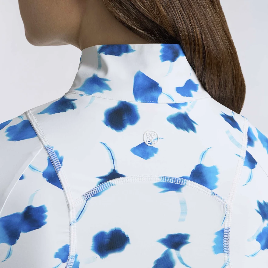 DROP FLORAL SILKY TECH NYLON 1/4 ZIP PULLOVER | WOMEN'S PULLOVERS