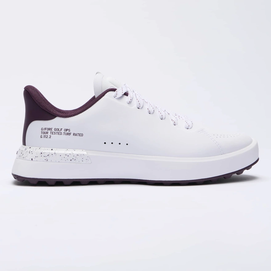 WOMEN'S G.112 GOLF SHOE in SNOW / DARK PLUM - Alternate Image 2
