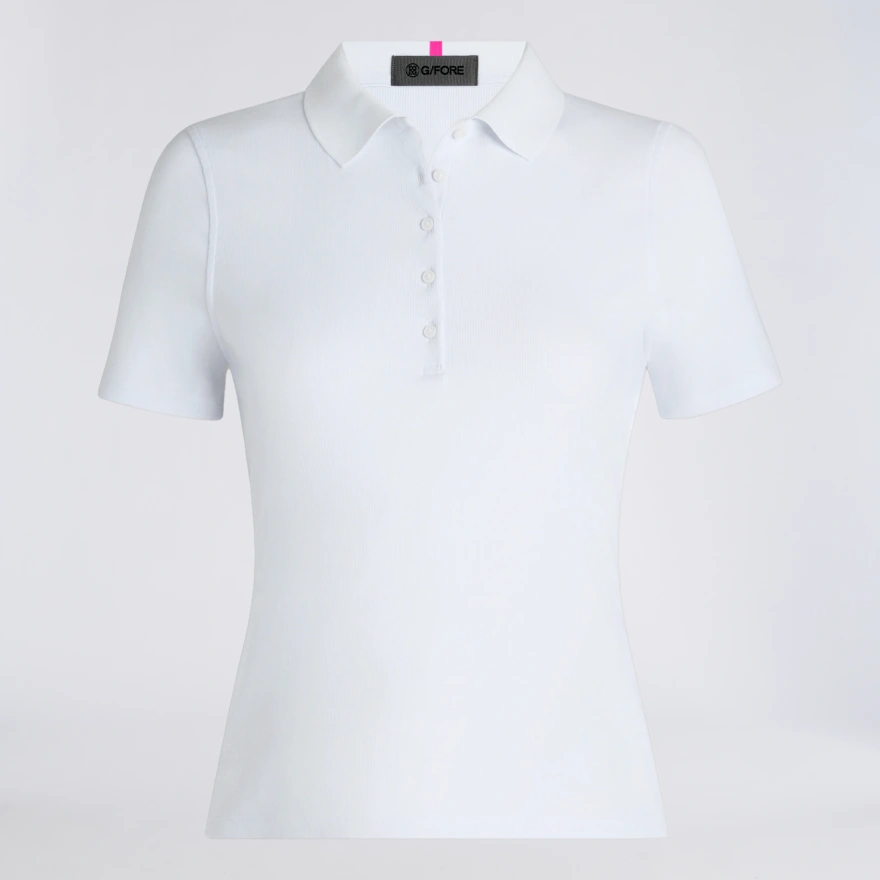 TECH NYLON RIB POLO in Snow