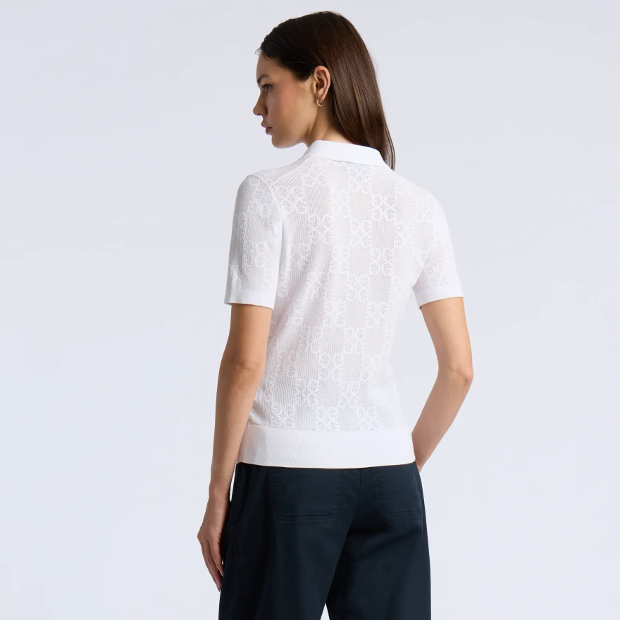 POINTELLE G JUMPER POLO in Snow - Alternate Image 3