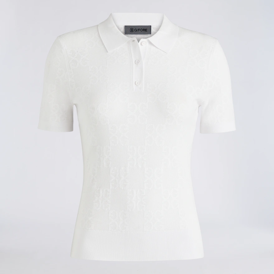 POINTELLE G JUMPER POLO in Snow