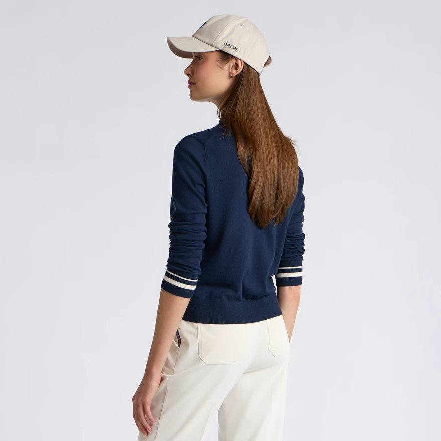 COOLING COTTON CREWNECK JUMPER in Twilight - Alternate Image 3