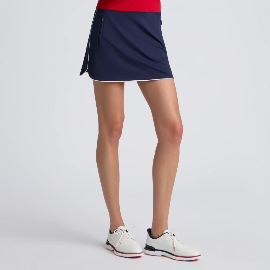 3D TULIP HEM TECH PIQU&Eacute; SKORT in Twilight - Alternate Image 3