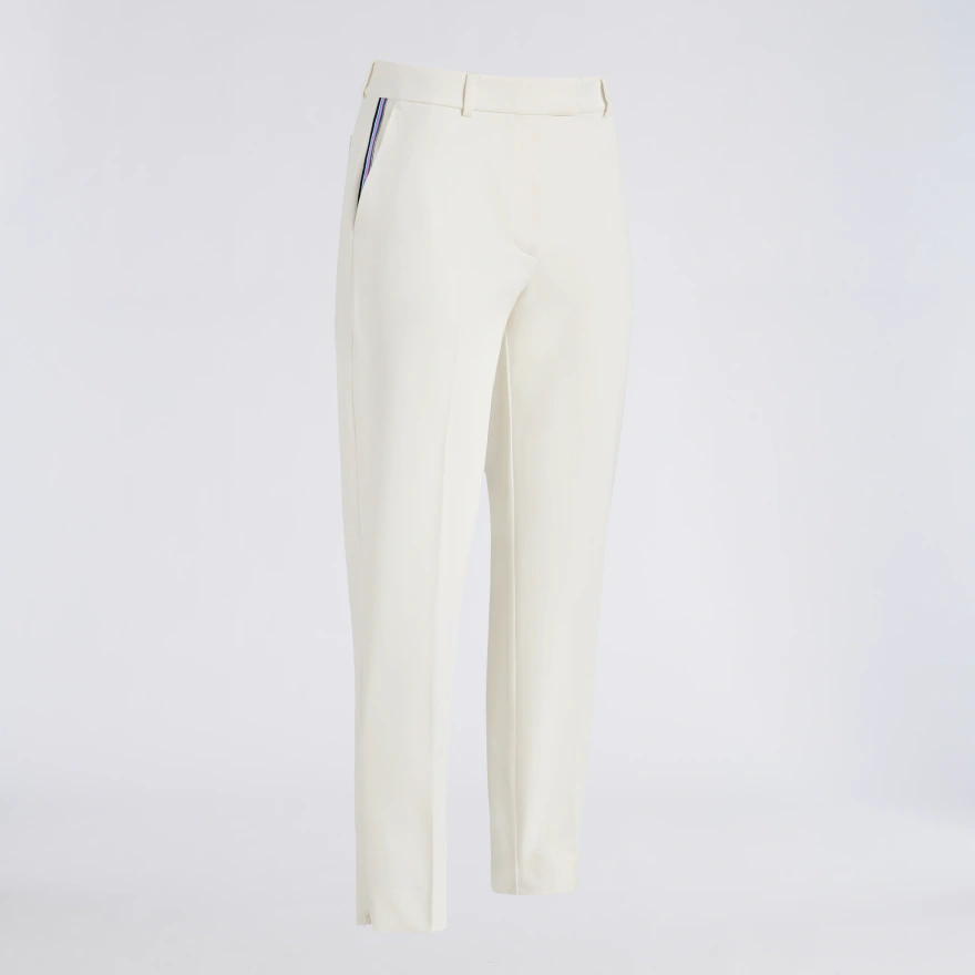TUX SHADOW STRETCH STRAIGHT LEG TROUSER in CHALK WHITE