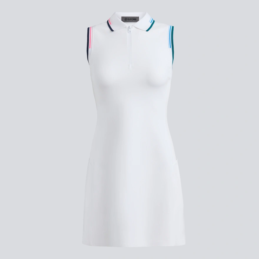 KNOCKOUT A-LINE POLO DRESS in Snow