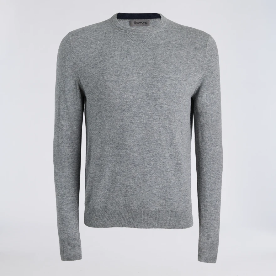 CASHMERE CREWNECK JUMPER in NIMBUS MELANGE