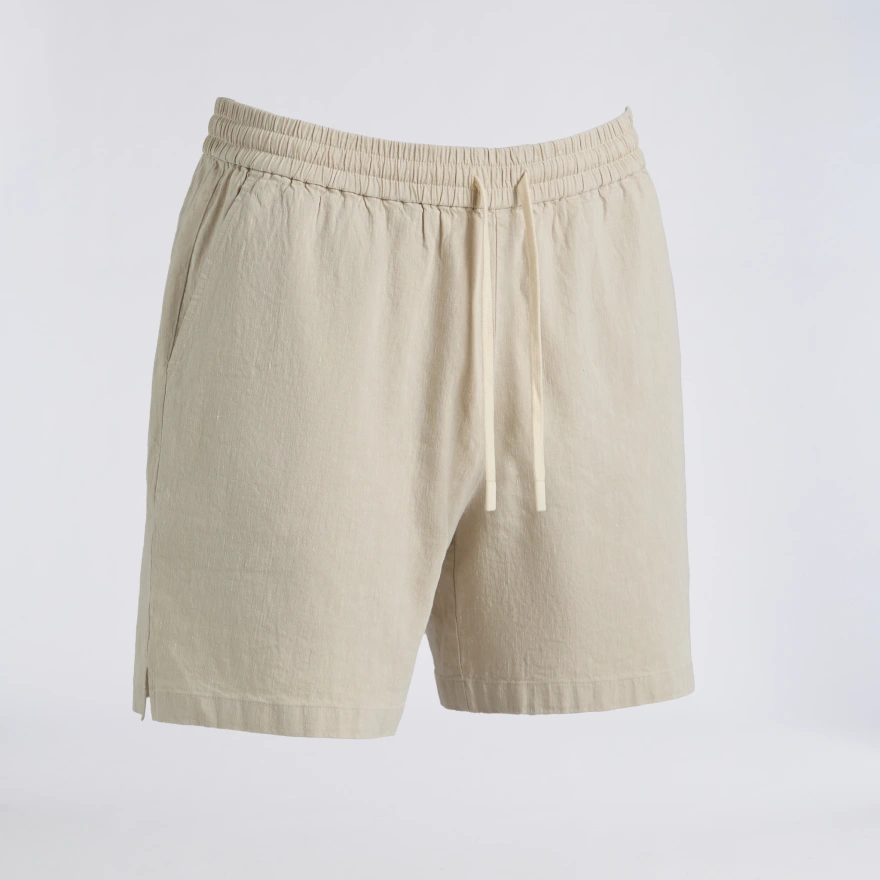 LTD RELEASE BEACHSIDE LINEN DRAWSTRING SHORT in STONE