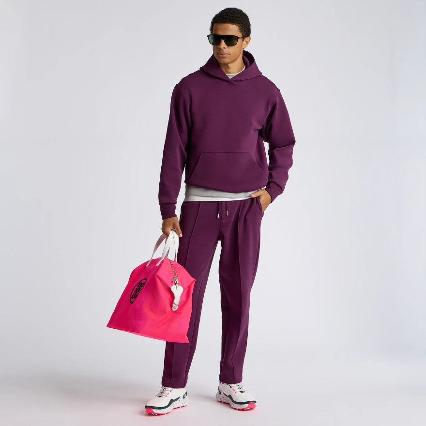 LTD RELEASE COTTON BLEND SCUBA PANT in DARK PLUM - Alternate Image 1