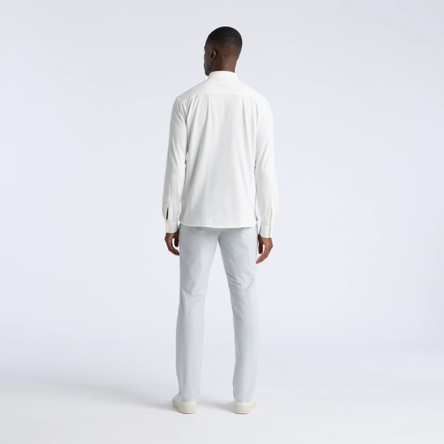 LTD RELEASE BRUSHED COTTON LONG SLEEVE SHIRT in Snow - Alternate Image 6
