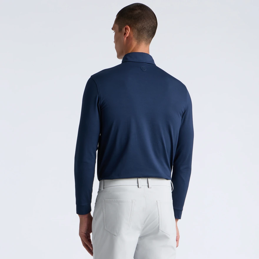 ALL PLAY STRETCH KNIT LONG SLEEVE POLO in Twilight - Alternate Image 3
