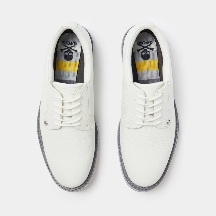 MEN'S GALLIVANTER PEBBLE LEATHER GOLF SHOE in SNOW / MONUMENT - Alternate Image 2