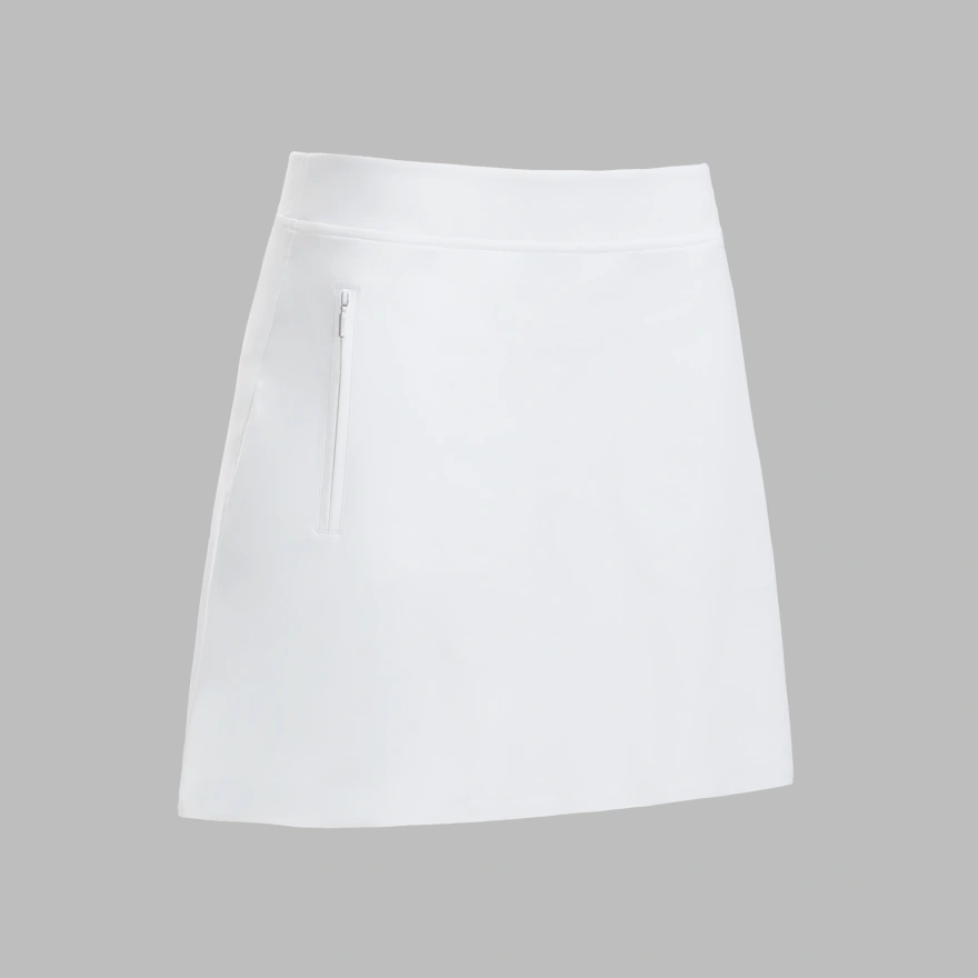 SILKY TECH NYLON A-LINE SKORT in Snow