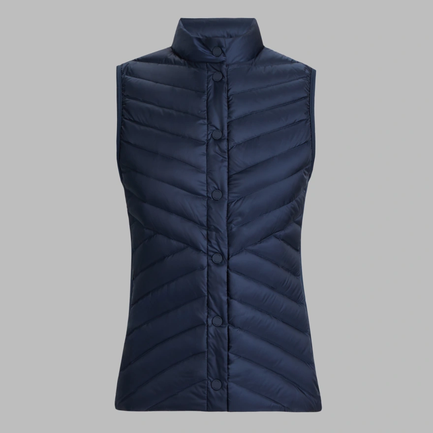 DOWN QUILTED TAFFETA TECH GILET in Twilight