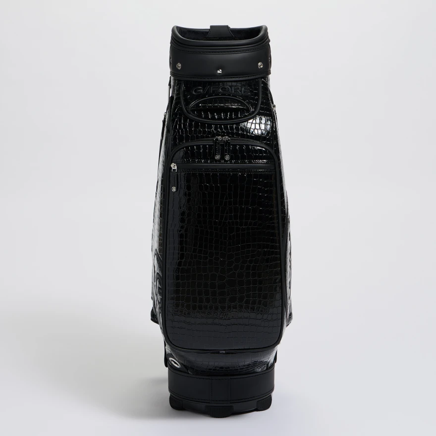 LTD RELEASE NOVELTY CROC-EMBOSSED LEATHER TOUR BAG in Onyx