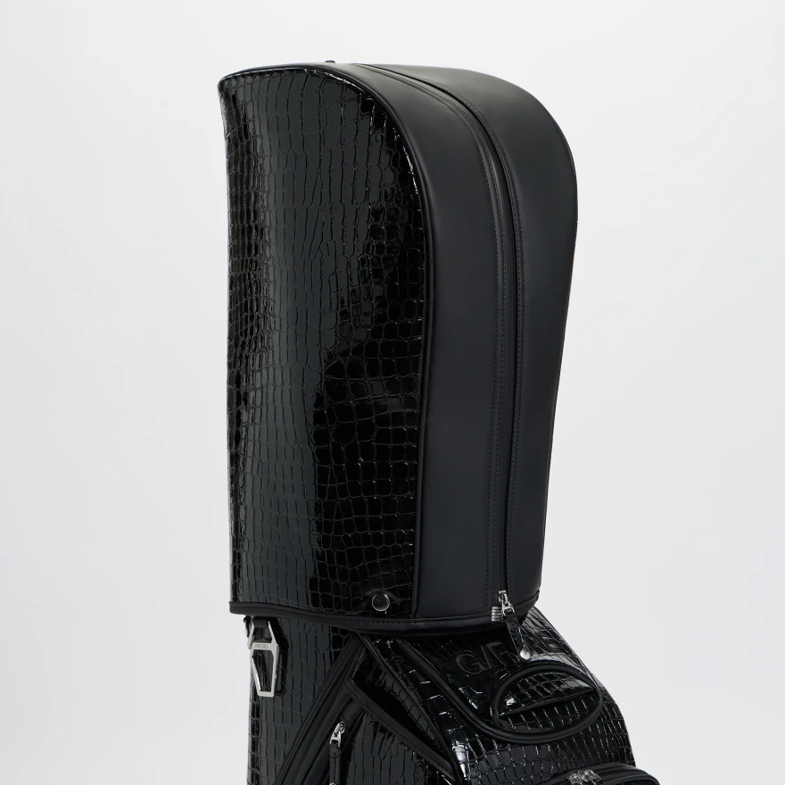 LTD RELEASE NOVELTY CROC-EMBOSSED LEATHER TOUR BAG in Onyx - Alternate Image 7